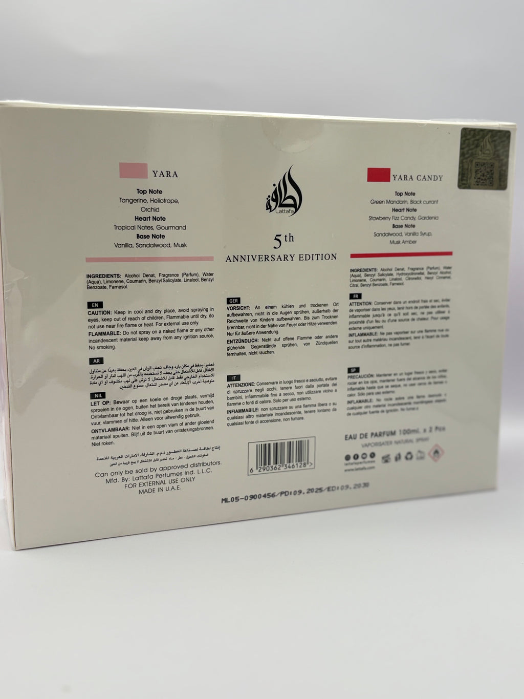 🌸 Lattafa Yara 5th Anniversary Edition – Geschenkset (2×100 ml) ✨