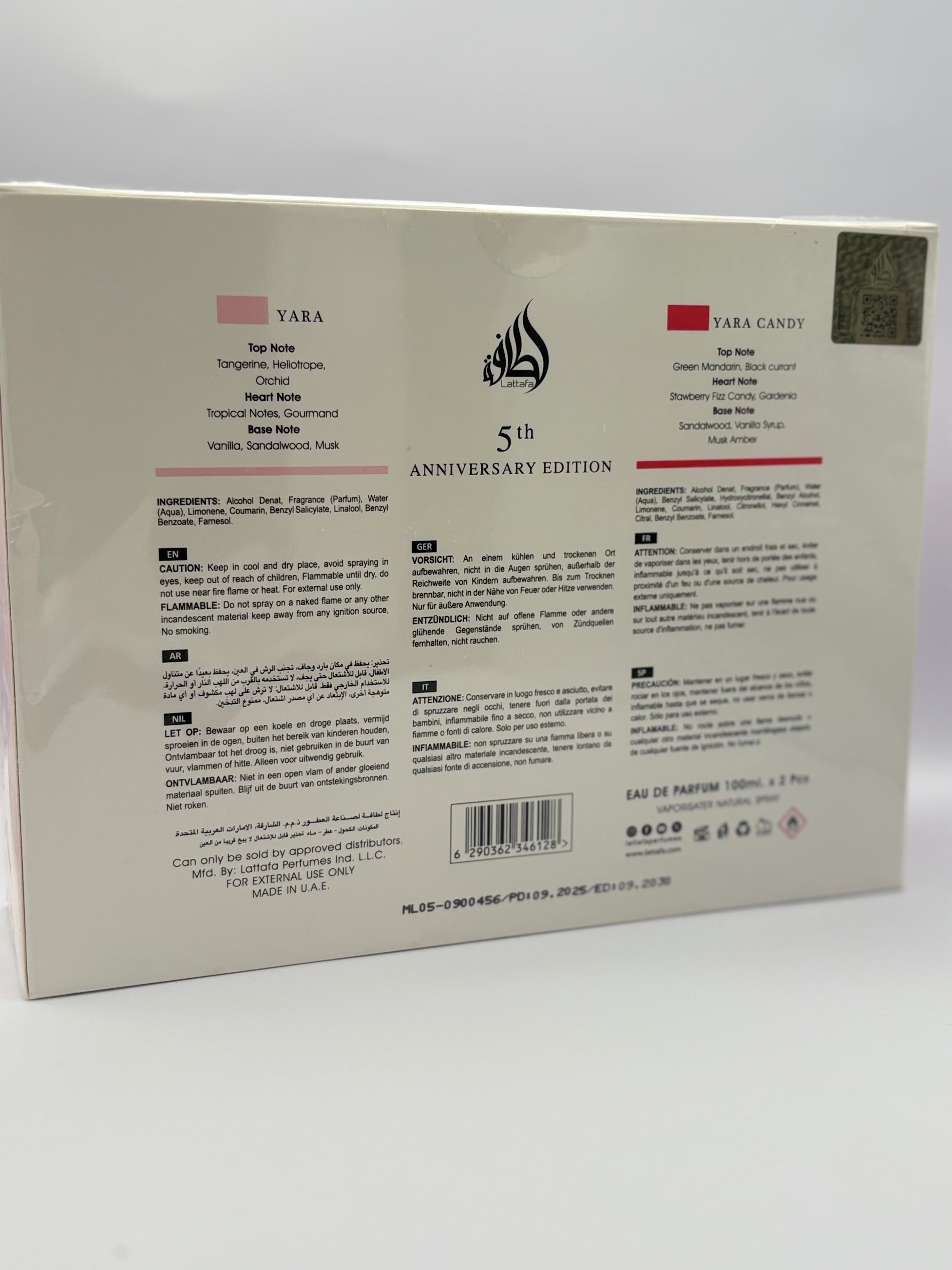 🌸 Lattafa Yara 5th Anniversary Edition – Geschenkset (2×100 ml) ✨