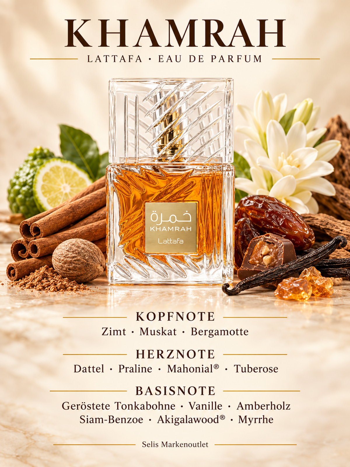 Lattafa Khamrah Eau de Parfum 100 ml – Unisex